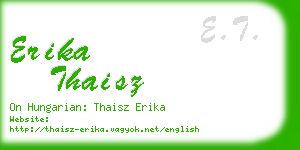 erika thaisz business card